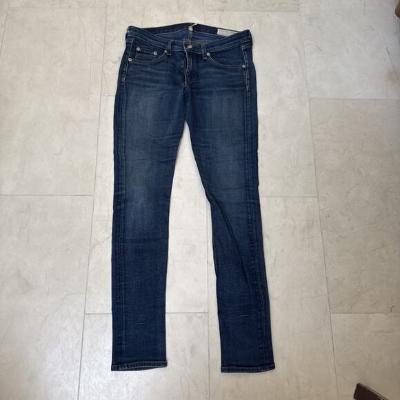 Rag & Bone Skinny Jeans Size 28 Medium Wash Women Woodford Pre-Owned - Picture 1 of 10